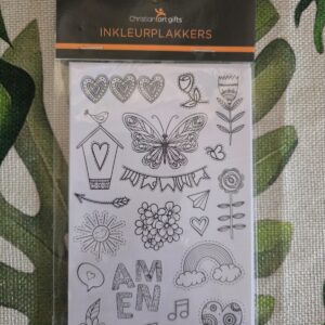 Ses inkleur Plakker Bladsye